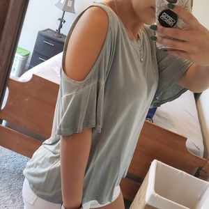 Cold shoulder t shirt